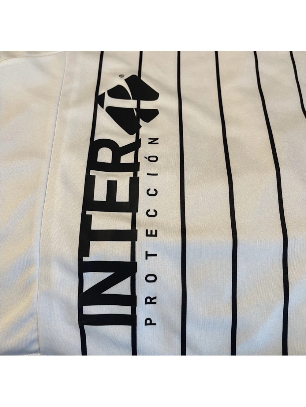 adidas White and Black Pinstripe Soccer Jersey - Picture 4 of 11